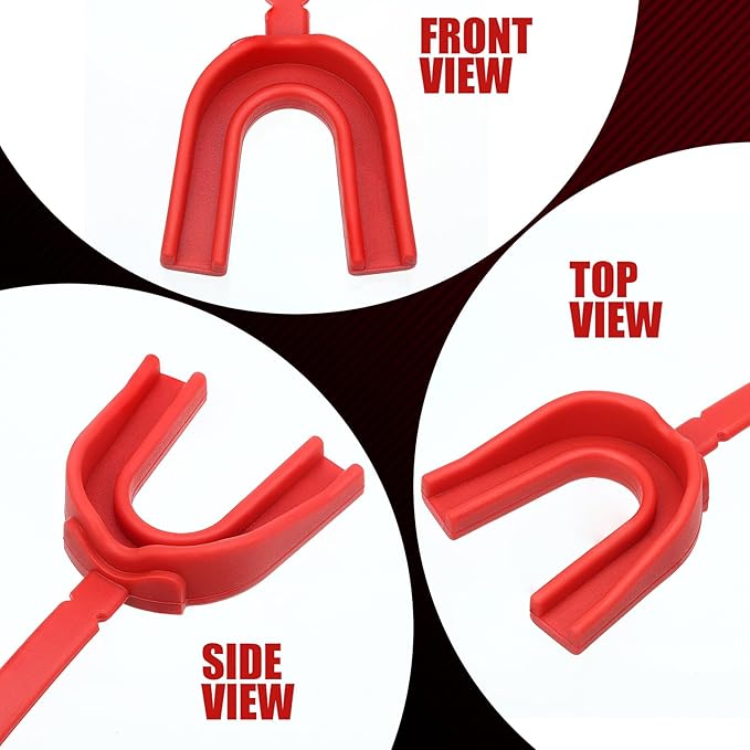 Seematn 40 Pcs Strapped Mouth Guard Bulk Football Mouthguard with Strap Youth Boxing Sports Mouthpieces Adult Mouthguard for Basketball Lacrosse Hockey Wrestling (Red)