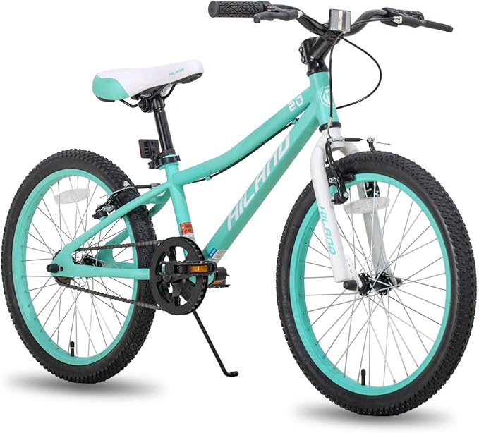 HILAND 20 Inch Kids' Bicycles Mountain Bike for Boys, Girls 5+ Years Old, Single Speed Kids Bicycles with Dual Handbrakes, Child Bike