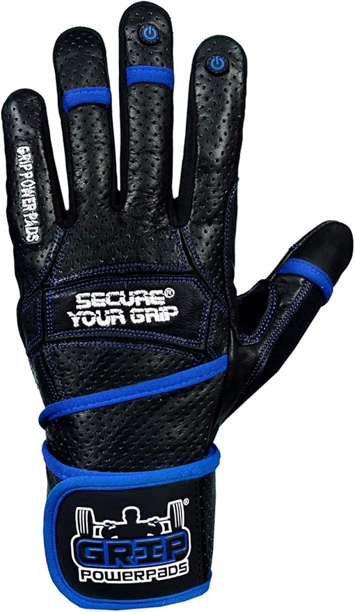Elite Leather Gym Gloves with Built in 2" Wide Wrist Wraps Grip & Design for Weightlifting Power Lifting Bodybuilding & Strength Training Workout Exercises, Size : Medium