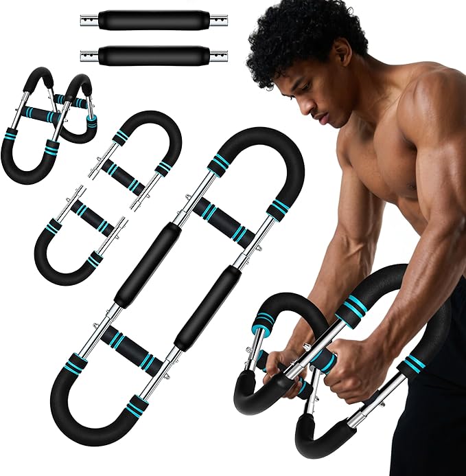 Pro-Grade Twister Arm Trainer- 30-100lb Adjustable Chest Workout Equipment for Men&Women,Beginners or Professional, Adjustable Portable Arm Chest Exerciser with Anti-Slip Grips for Home Gym