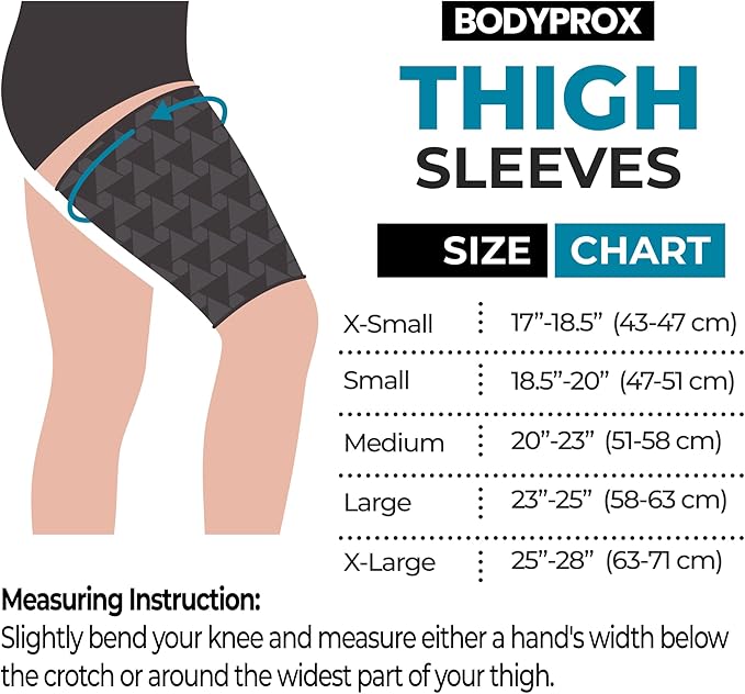 Thigh Compression Sleeve(1 Pair), Hamstring Compression Sleeve for Men and Women