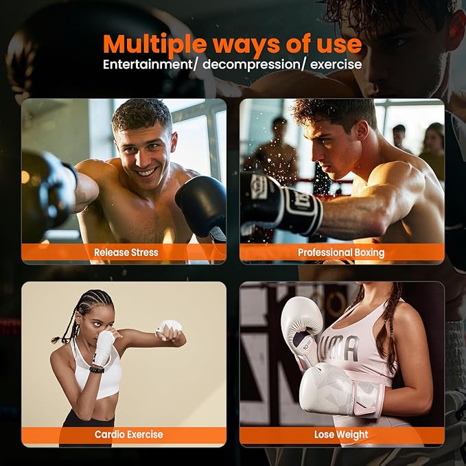 INNOLIFE Height Adjustable Boxing Bar, Boxing Spinning Bar with Punching Bag, Speed Trainer for Home Gym, Black