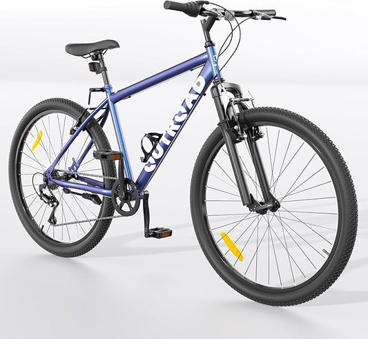 26 inch Mountain Bike with Lightweight Cycling Bicycles, Dual Disc/V Brake,Metal Frame Bicycle for Men and Women, Adult