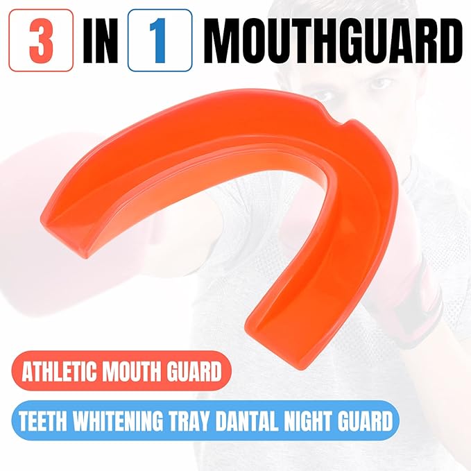 Kathfly 50 Pcs Football Mouth Guards Bulk Sports Mouth Pieces Protection Silicone Athletic Braces Football Accessories Teeth Armor Adult Teenager Teeth Armor for Boxing Basketball Hockey