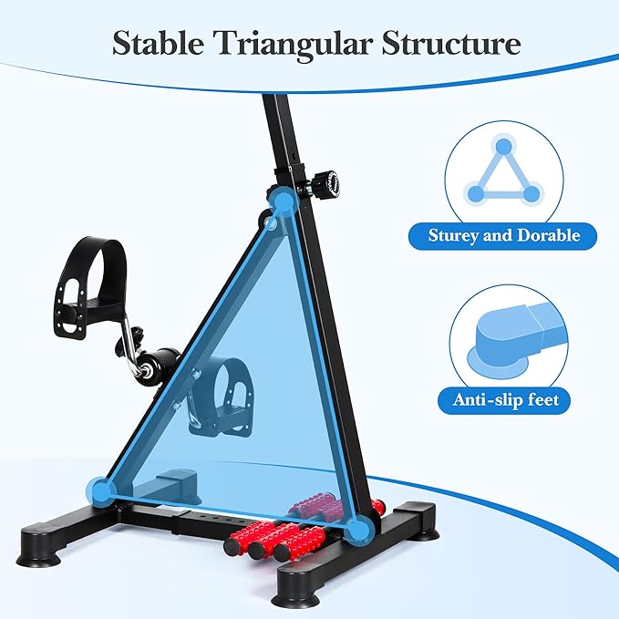 Adjustable Pedal Exerciser Bike for Seniors,Hand Arm Leg and Knee Therapy, Stroke Recovery, Portable Fitness Equipment for Total Body Workout - Great Gift for Elderly Rehab