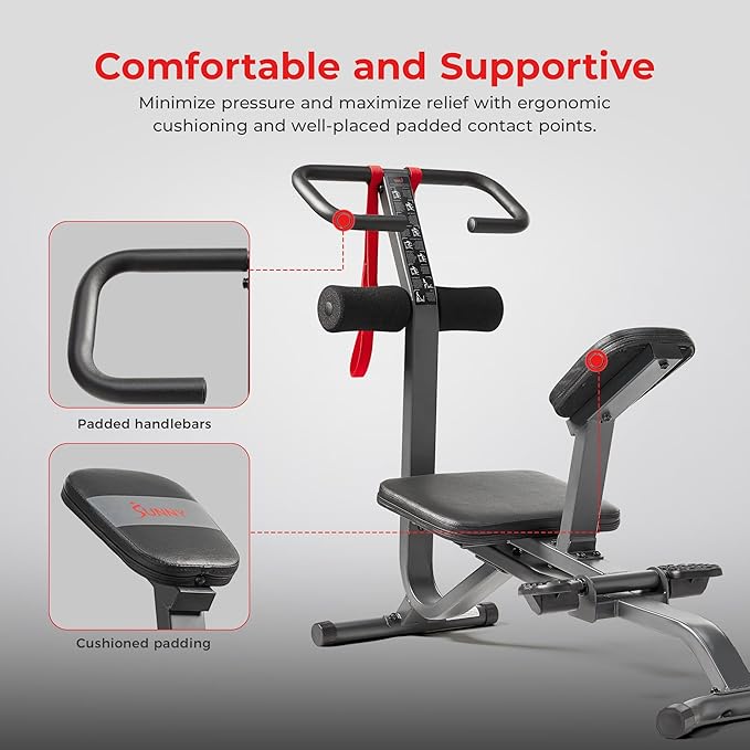 Sunny Health & Fitness Full Body Traction & Stretch Decompression Bench/Table Machine for Lumbar Stretching, Lower Back Pain Relief, Improved Posture Correction, Rehab, Spinal Compression, Flexibility