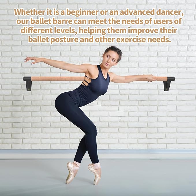 4FT Ballet Barre Wall Mount, Ballet Barre for Home, Ballet Barre, Freestanding Ballet Barre for Home Adult, Ballet Bar for Home Workout Dance Equipment