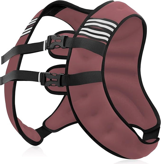Weighted Vest Men or Women - 5/10/15/20/25/30lbs Weights with Reflective Stripe, Weighted Vest for Workout Equipment for Strength Training Running - Walking Weight Loss