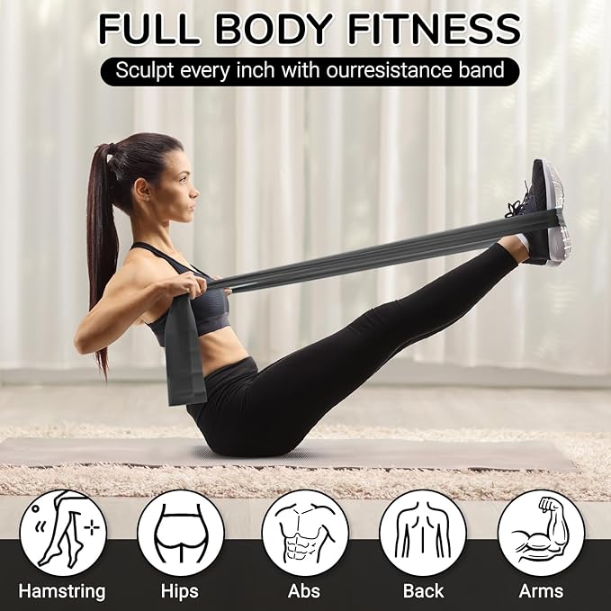 TOPZGLEEY Pilates Ring Set – 14" Anti-Deformation Magic Circle with Padded Handles, Mini Ball, 5 Resistance Bands, Guide, Pilates Equipment for Home Workout