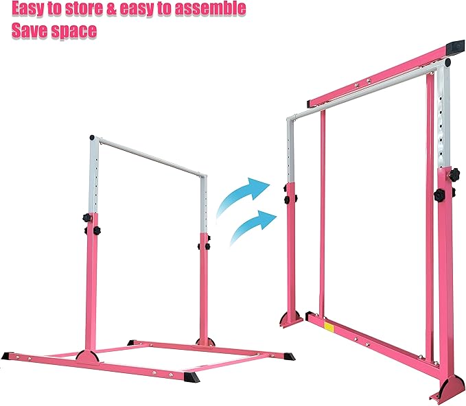 MARFULA Gymnastic Bar for Kids Gymnastic Kip Bar Horizontal Bar Gymnastic Training Equipment for Kids 3-15 Years Home and Club Use