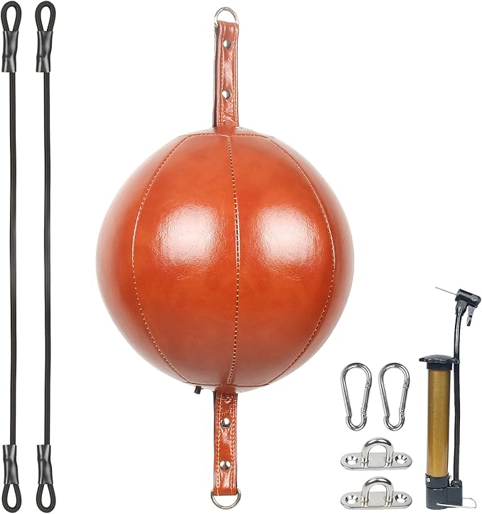 InnoLife Double End Punching Ball Striking Punching Bag Kit, Speed Striking Reflex Kit with Bungee Cords Perfect for Reaction, Agility, and Hand Eye Coordination Training