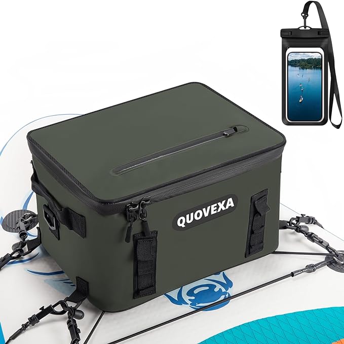 Paddle Board Cooler Bag, Sup Cooler, Coolers Deck Bag with 4 Pockets, Kayak Cooler Fits 30 Cans, Deck Coolers Bag for Paddleboard, Paddle Board Accessories with Phone Pouch