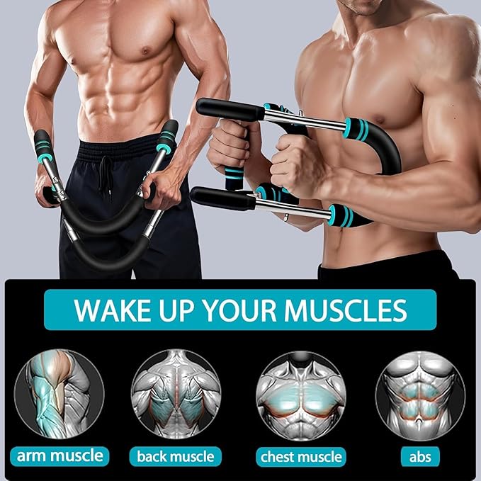 Chest Clip Muscle, 40-100Lb Adjustable Chest Workout Equipment, Twister Arm Trainer for Chest Clip Muscle & Arm Strength, Portable Home Strength Training Fitness Equipment for Upper Body Muscle