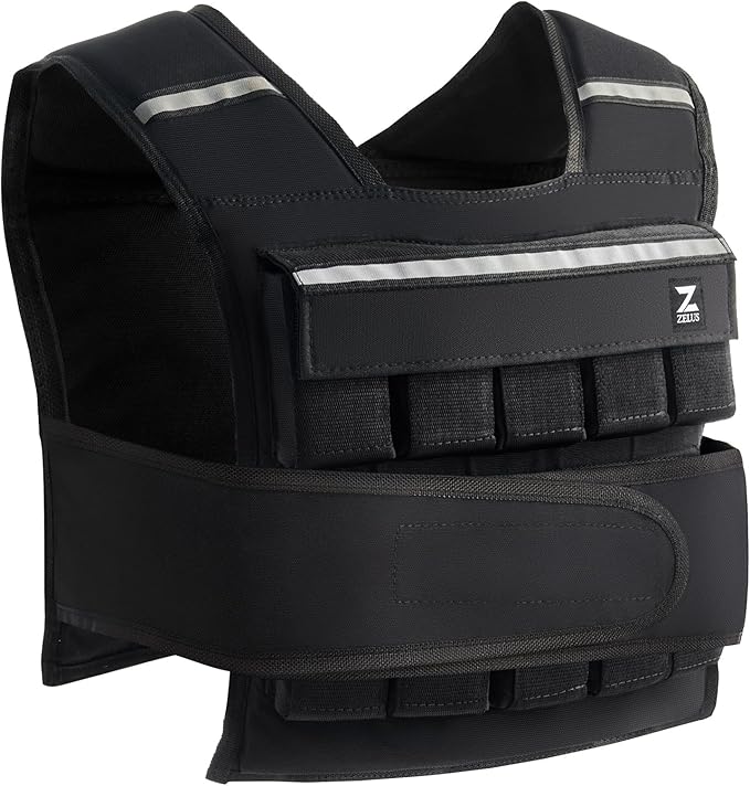ZELUS 23lb|45lb Weighted Vest with Iron Weights for Exercise, Adjustable Weight Vest for Men, Workout Vest for Home Workouts Cardio Strength Training Weight Loss