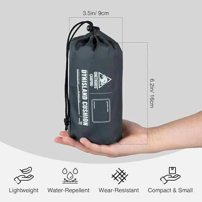 ONETIGRIS Inflatable Seat Cushion - Lightweight & Waterproof Inflatable Camping Seat Cushion Travel Cushion Stadium Seat Office Chair Car Pad