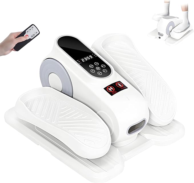 Under Desk Elliptic Leg Exercise Machine, 12 Speed Adjustment, Forward and Backward Movement, Suitable for Elderly Leg Exercise Oval Machine Seniors Oval Foot Pedal Machine