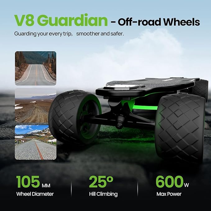 isinwheel V4/V6/V6pro/V8/V10 Electric Skateboard with Remote, 250W/450W/500W/1200W/3000W Brushless Motor, 9Mph/12Mph/30 Mph /32Mph Top Speed, Electric Longboard for Adults ＆Teens