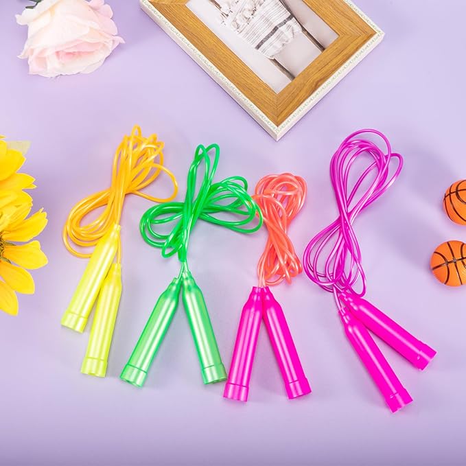 36 Pack Kids Jump Ropes, 7.3 Feet Colorful Adjustable Jump Ropes for Kids, Party Favors & Birthday Gifts, Indoor & Outdoor Activity