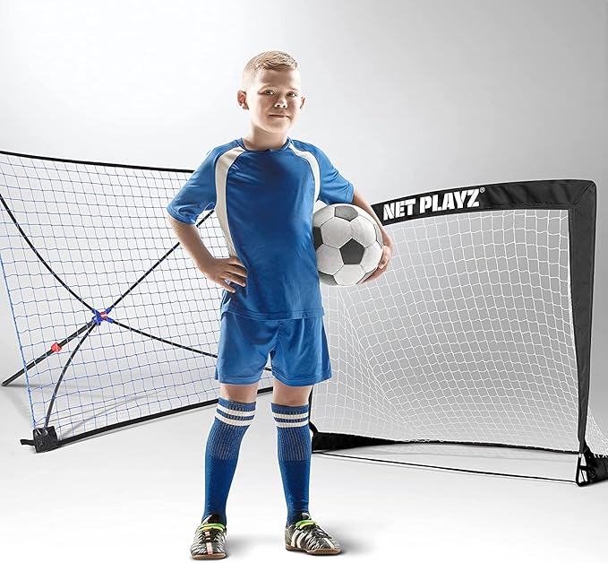 Soccer Gift Set, Backyard Soccer Goal Rebouder Net for Age 3 4 5 6 7 8 9 10 11 12 13 14 Year Old Kids Children & Teens