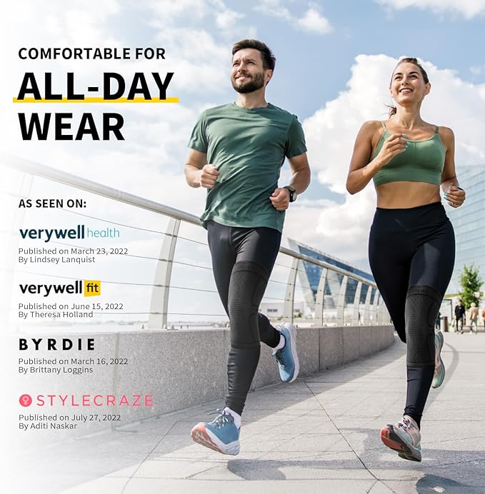 CAMBIVO 2 Pack Knee Braces for Knee Pain, Knee Compression Sleeve for Men and Women, Knee Support for Meniscus Tear, Running, Weightlifting, Workout, ACL, Arthritis, Joint Pain Relief (Black, XX-Large)