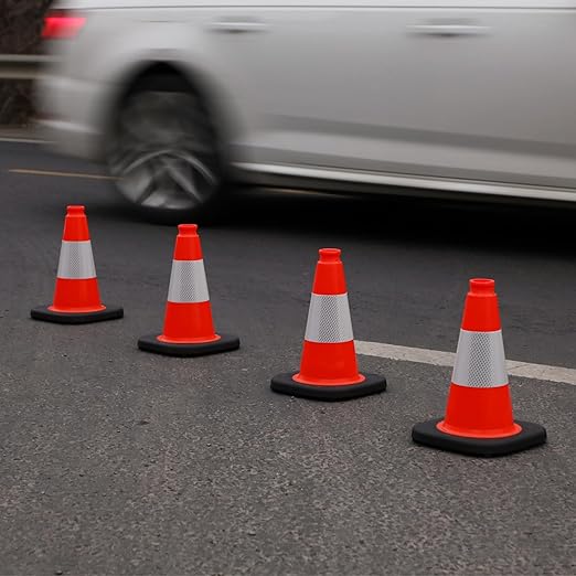 360 Pack 12 Inch Orange Traffic Cones Black Base,Safety Cones for Parking Lot Management, Driveway Delineator, Vehicle Guidance, Compact Outdoor Use (Orange, 12 inch -360 Pack)