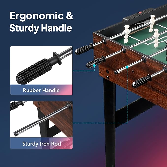 PEXMOR 10-in-1 Multi Game Set for Adults and Family, 48" Game Table with Hockey, Foosball, Pool, Ping Pong, Shuffleboard, Chess, Checkers, Bowling, Backgammon