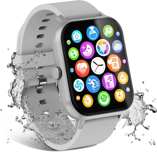 Smart Watch for Men Women Compatible with iOS Android Phone,1.83" Full Touchscreen IP68 Waterproof Smartwatch,Fitness Tracker with Make/Recive Call 123+ Sport Modes Heart Rate/Sleep Monitor