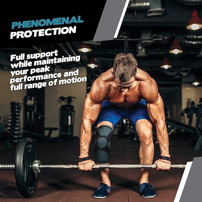 POWERLIX Leg Sleeve - Best Knee Brace for Leg Pain for Men & Women Knee Support for Running, Basketball, Weightlifting, Gym, Workout, Sports â€“Please Check Sizing Chart