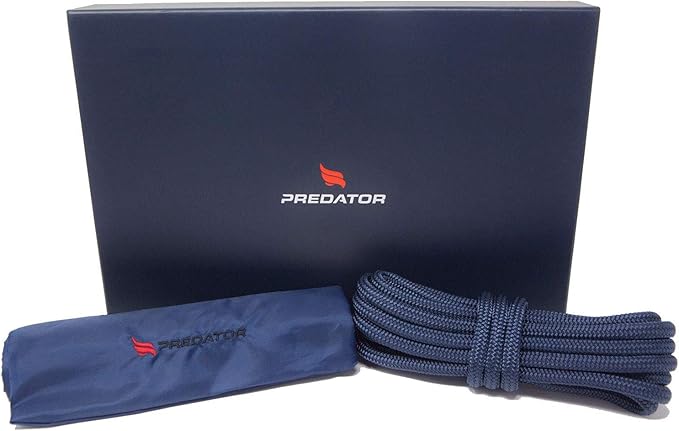 NZ Hi-Performance Dock Lines Bag Set | 3/8" x 15' Double Braided Nylon Dock Line with 12 Inch Eyelet | Ropes for Boats (Navy Blue)