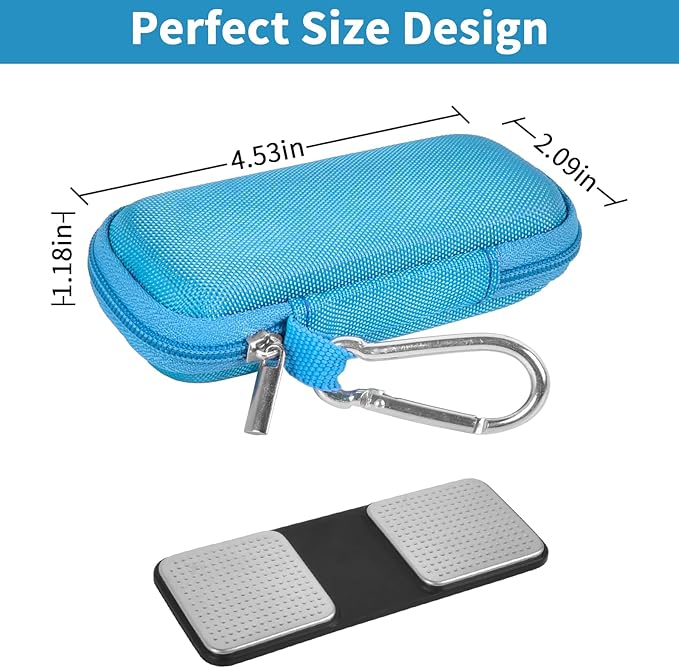 Heart Rate Monitor Case for AliveCor Kardia Mobile Personal ECG/for AliveCor KardiaMobile 6L for Apple Android Smartphone, Mini Portable Heart Rate Device Storage Carrying Holder-Box Only (Blue)