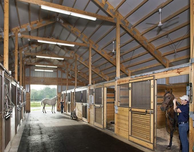 American Floor Mats - Horse/Stable Mats - Heavy Duty Stall Mats - Thick, Durable Rubber Flooring Solid Black 3/8" Thick - 4' x 50' Roll