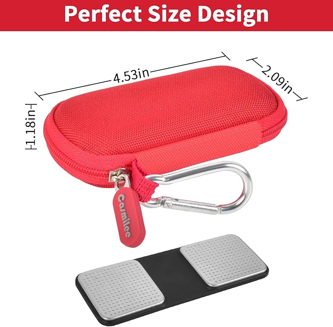 Heart Rate Monitor Case for AliveCor Kardia Mobile Personal ECG/for AliveCor KardiaMobile 6L for Apple Android Smartphone, Mini Portable Heart Rate Device Storage Carrying Holder-Box Only (Red)