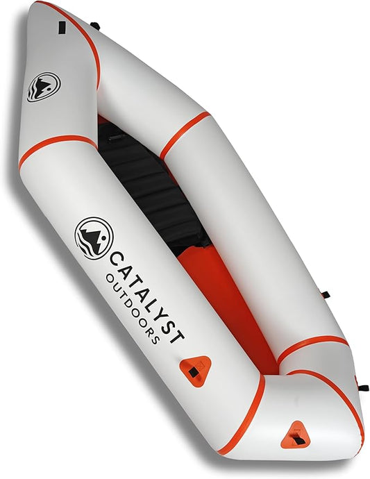 Ultra-Lightweight Inflatable Kayak for Adults & Kids - 1 Person Packraft, Durable TPU, Compact, Rapid Inflate, Ideal for Fishing & Adventure
