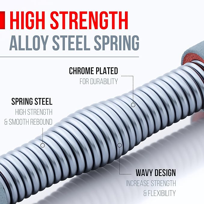 Zenooze's Power Twister Flex Bar, The Ultimate Upper Body Exercise Equipment for Strengthening Your Chest Workout, Shoulders,Biceps, Arms, Forearm Strengthener, Resorte para Hacer Ejercicio