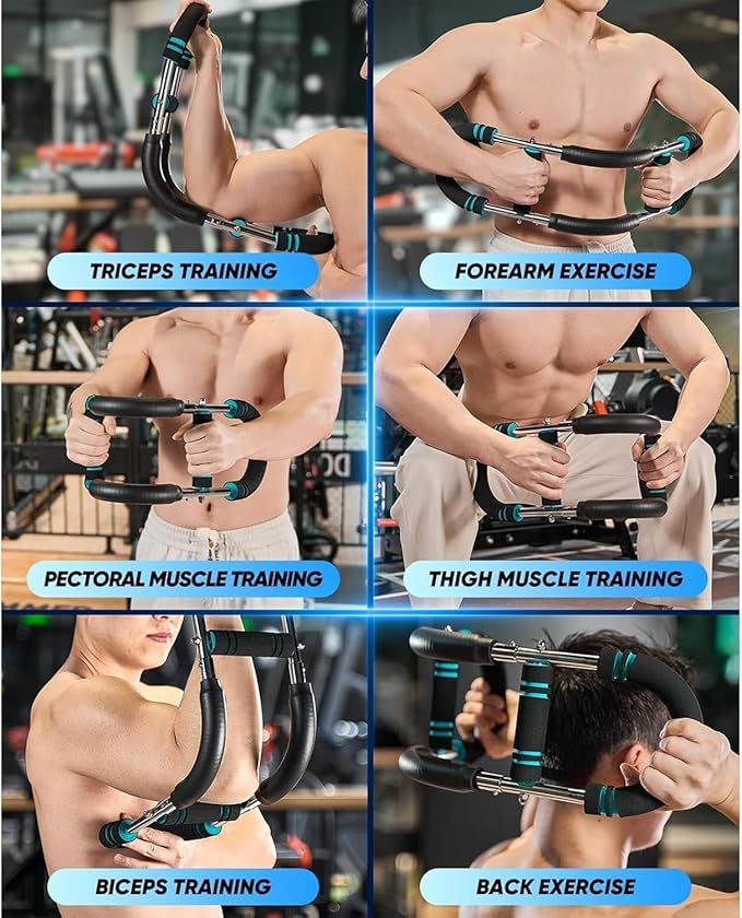 Twister Arm Trainer， Arm Shoulder Chest Workout Equipment 20-100LB Adjustable Strength Trainer Chest Trainer for Men and Women Portable Detachable Home Fitness Equipment