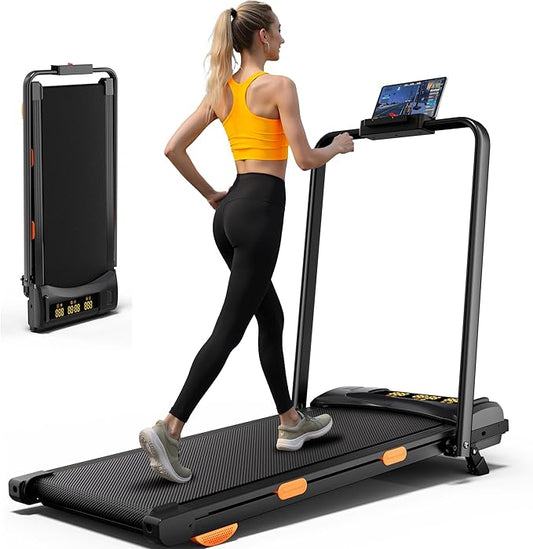 8.7MPH Walking Pad Treadmill for Home with Incline, 3.5HP Real Brushless Treadmill with Incline 350 lb Capacity, Double Deck Running Desk Treadmills Support App and Pre-Set Mode
