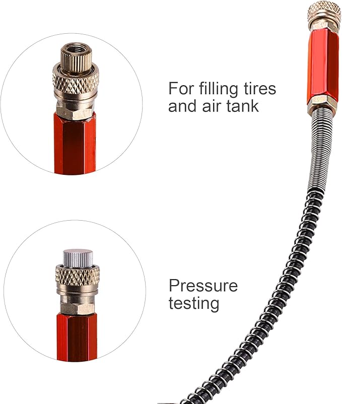 Hiram High Pressure Hand Pump Air Rifle Filling Stirrup Pump 40MPA, Stainless Steel