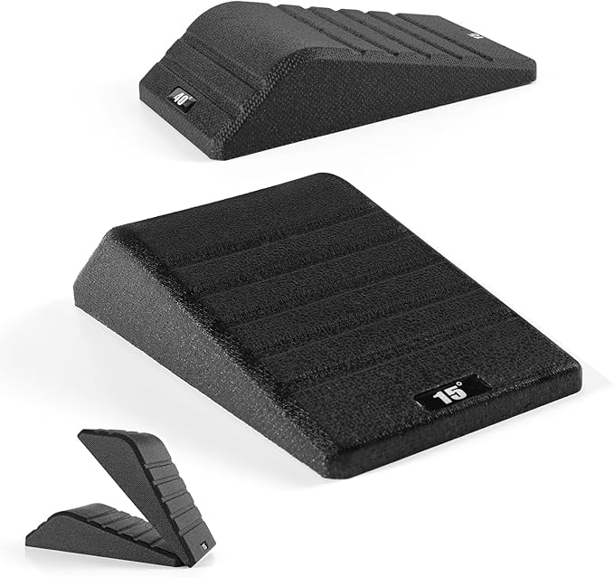 Squat Wedge Block 2PCS Non Slip Professional Ramp - 550 LBS Weight Capacity - Slant Board for Calf Stretching - Calf Stretcher Slant Board - Yoga Blocks