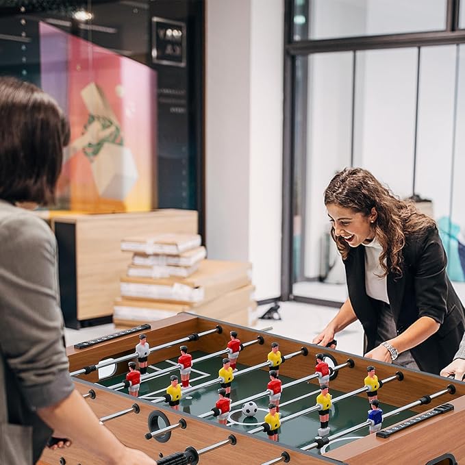 Giantex 4-in-1 Combination Game Table, with Soccer, Hockey, Billiards, Table Tennis, Perfect for Game Room, Family Night, Wood Foosball Game Table Top