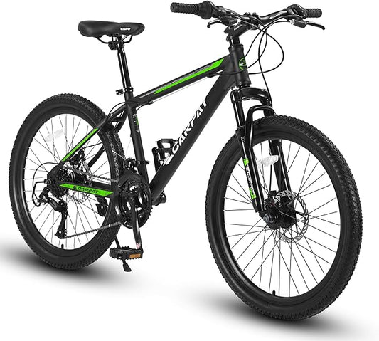 24/26/27.5 Inch Wheels Mountain Bike Shimano 21 Speeds with Mechanical Disc Brakes Aluminum/High-Carbon Steel Frame Suspension MTB Bikes Mountain Bicycle for Adult & Teenagers