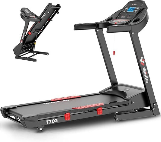 4.0HP Treadmill with 15% (8.5°) Auto Incline, 300LBS Capacity, 10 MPH Speed, 50''x18'' Wide Belt, APP, Bluetooth, Folding Treadmills for Home with 64 Programs, Pulse Monitor, BMI Calculation