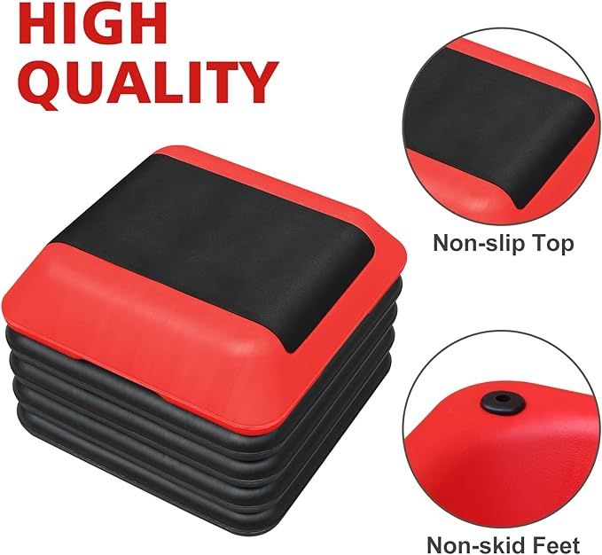 Adjustable Aerobics Step Platform - 30cm Stepper Trainer Platform with 5 Height Settings!