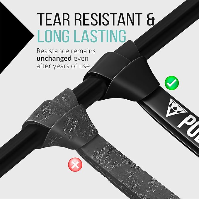 PULLUP & DIP Fitness Bands, Resistance Bands with Bag, Door Anchor (with Sets) and Exercise Guide - Single & in Value Set, Pull-Up Band Fitness Band for Calisthenics