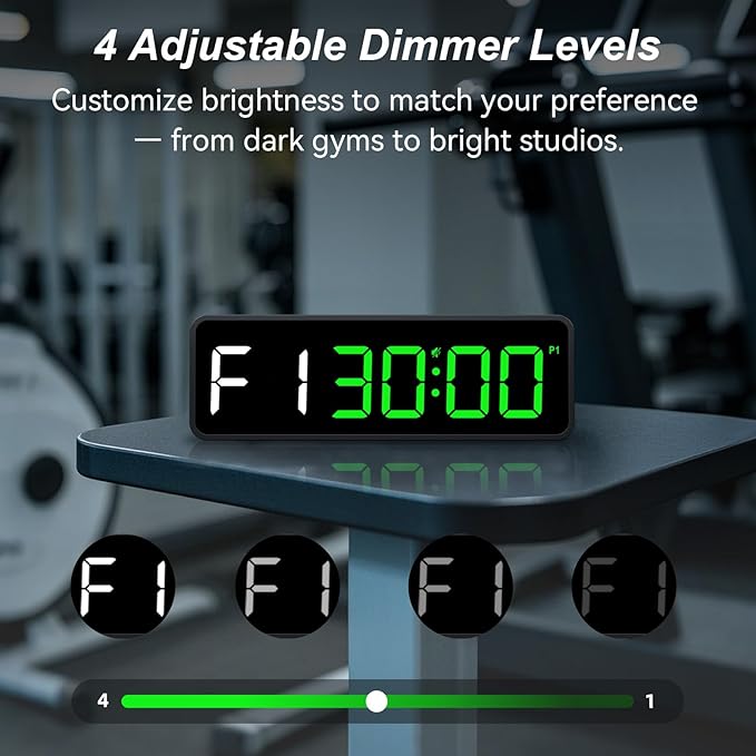 Portable Gym Timer Clock: Fitness Digital Clock with Strong Magnet - Remote Control for Fitness Enthusiasts - Powerful Battery for Home Gym Garage Boxing