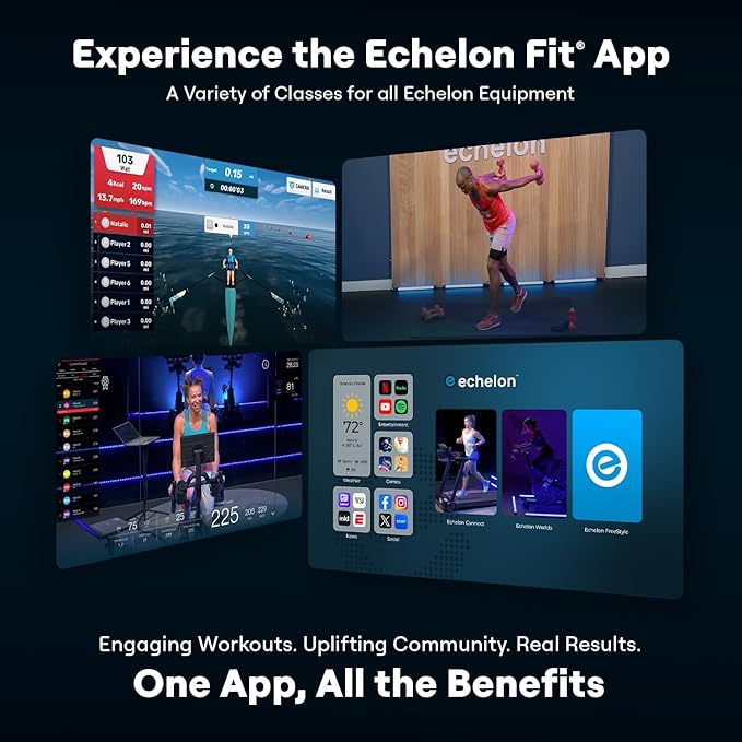 Echelon Ellipse Series – Light Commercial-Grade Ellipticals for Full-Body, Low-Impact Cardio with 32 Resistance Levels, 15 Incline Levels, 20” Stride, and 325 LB Weight Capacity