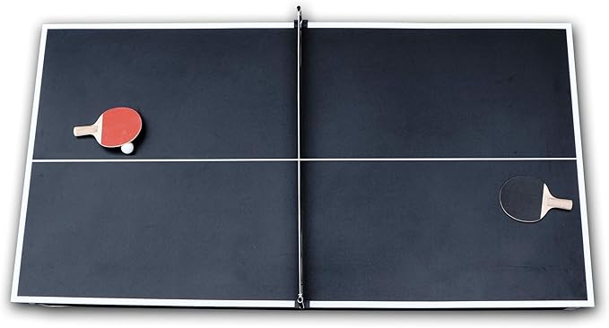 Hathaway Spartan 6 Ft Pool Table, with Ping Pong Multi Game Combo Tables for Family Recreation Game Rooms - Includes Billiard Balls, Cues, Paddles, Brush & More