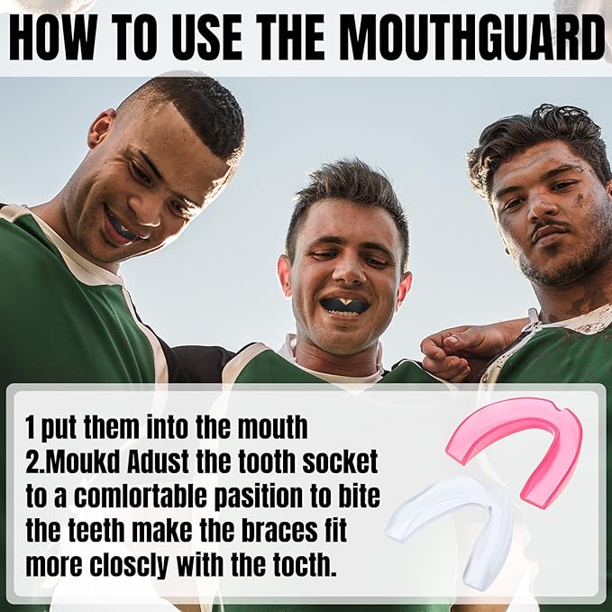 Kathfly 50 Pcs Football Mouth Guards Bulk Sports Mouth Pieces Protection Silicone Athletic Braces Football Accessories Teeth Armor Adult Teenager Teeth Armor for Boxing Basketball Hockey