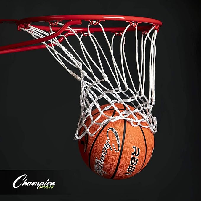 Champion Sports Rubber Basketballs – Heavy Duty Pro-Style, Indoor/Outdoor Use, Premium Basketball Equipment for Physical Education, Various Sizes & Colors (Size 3, 5, 6, 7)