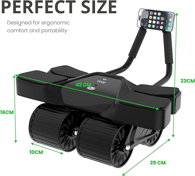 2025 First Ever Calorie Counting Ab Roller High-Performance Abdominal Exercise Machine with Automatic Rebound