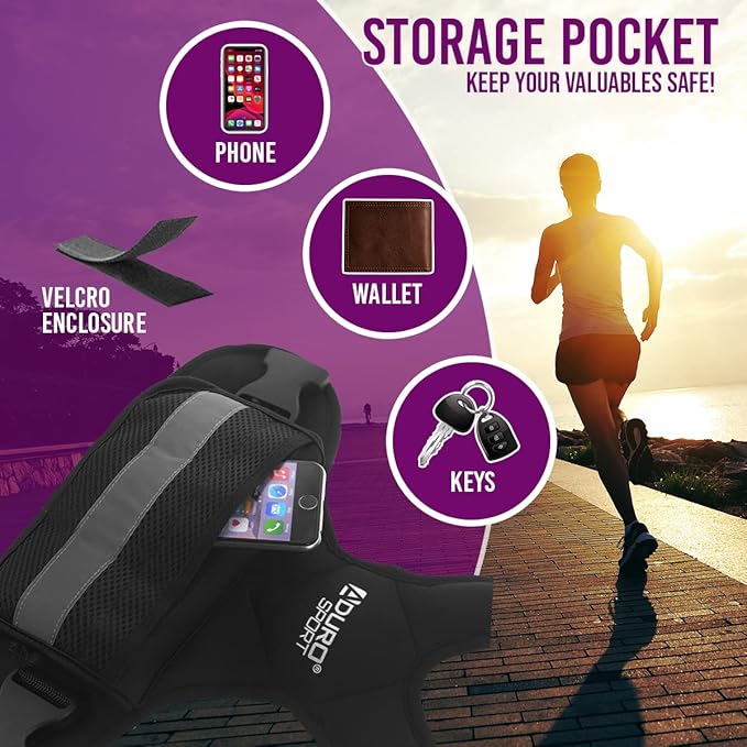 "Aduro Sport Adjustable Weighted Vest Workout Equipment, 4-10lbs/11-20lbs/20-32lbs/26-46lbs Body Weight Vest for Men, Women, Kids"